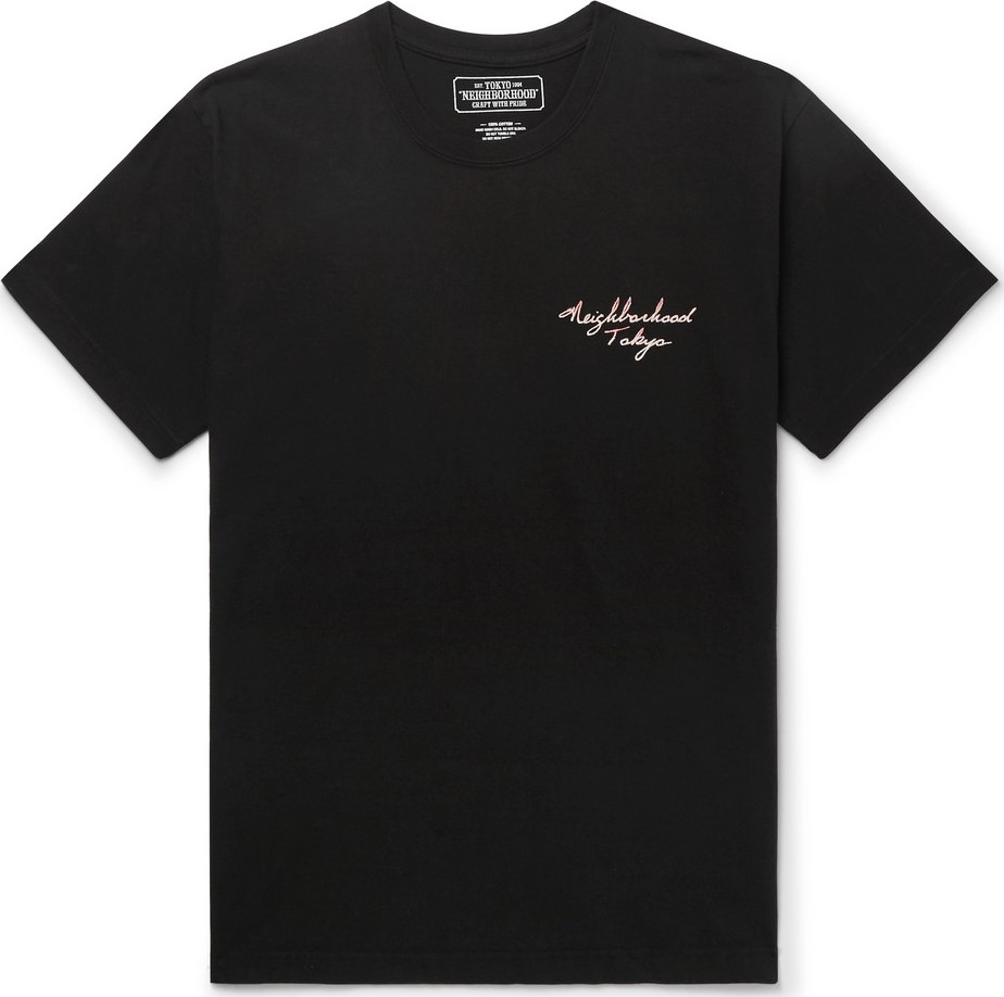 Neighborhood Embroidered Cotton-Jersey T-Shirt