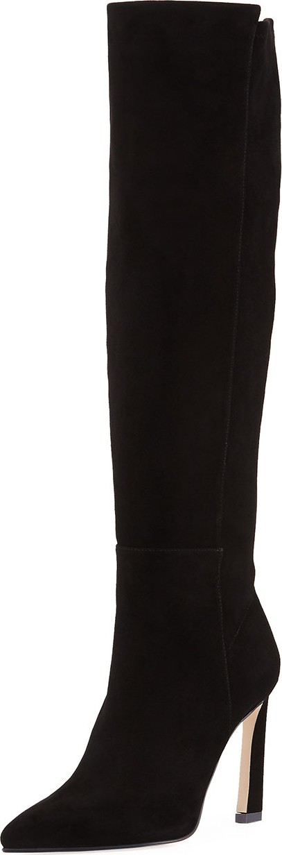 Stuart Weitzman Demi 100mm Suede Knee Boots