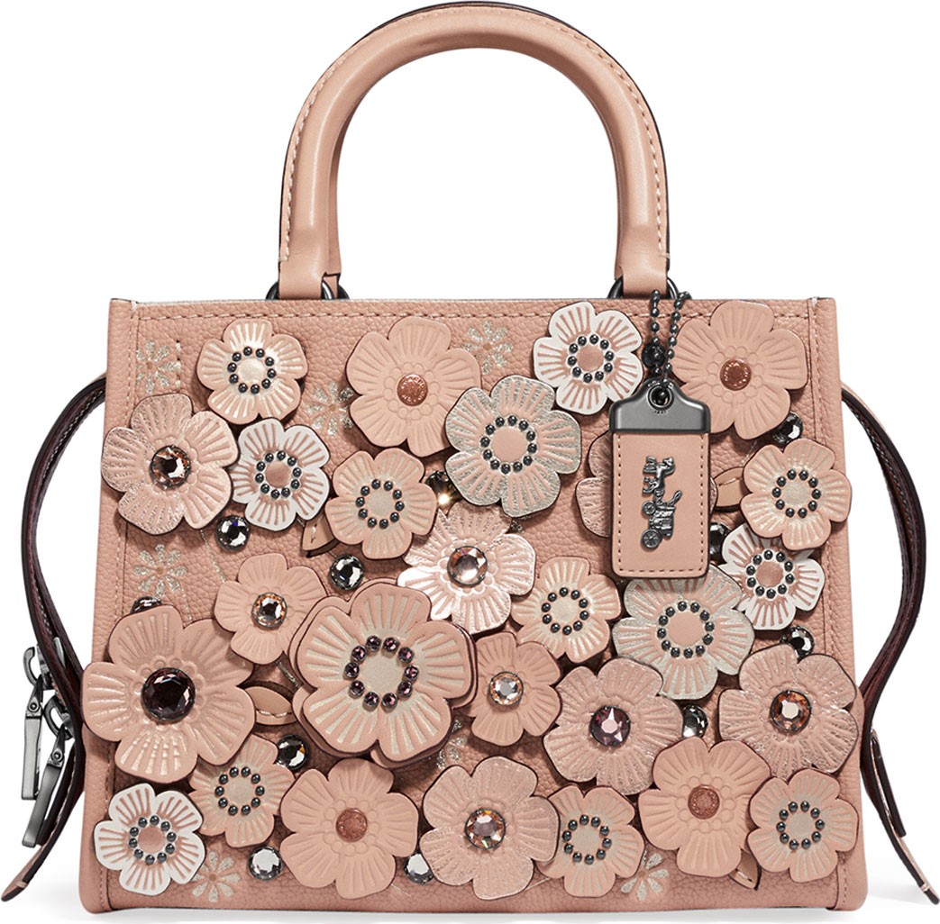 COACH 1941 Rogue 25 Crystal Tea Rose Tote Bag