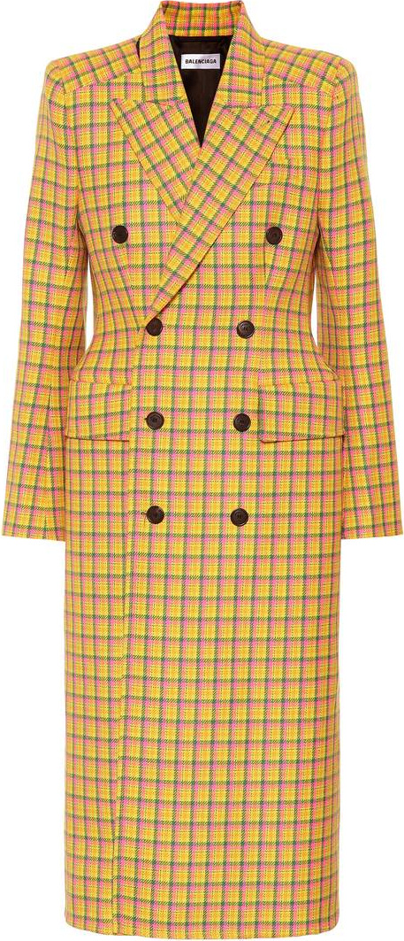 Balenciaga Checked wool coat