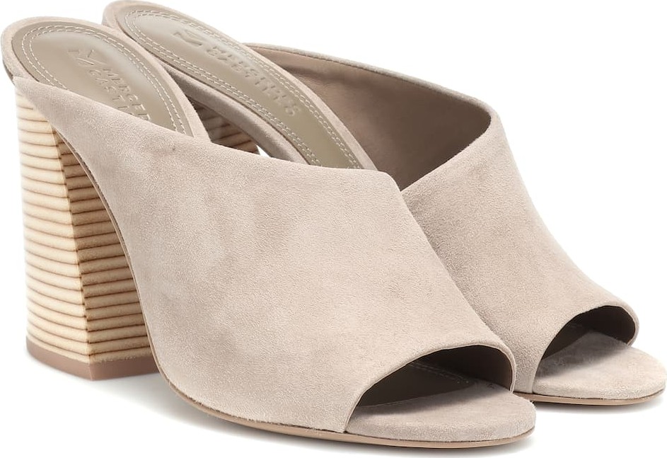 Mercedes Castillo Izar suede mules