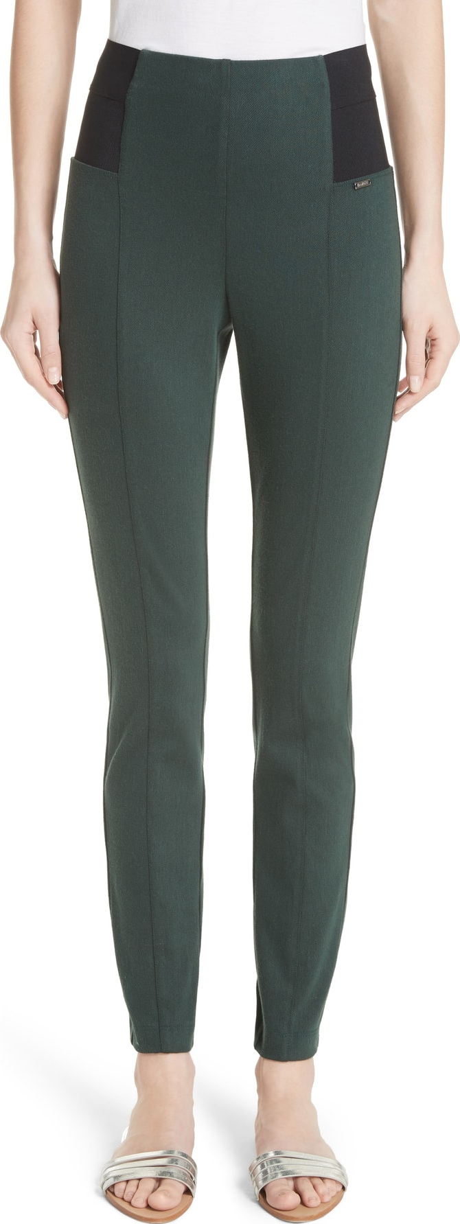 St. John Denim Ponte Crop Pants