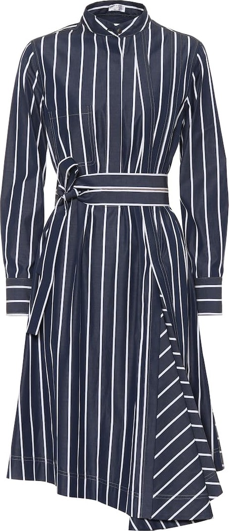 Brunello Cucinelli Striped cotton shirt dress