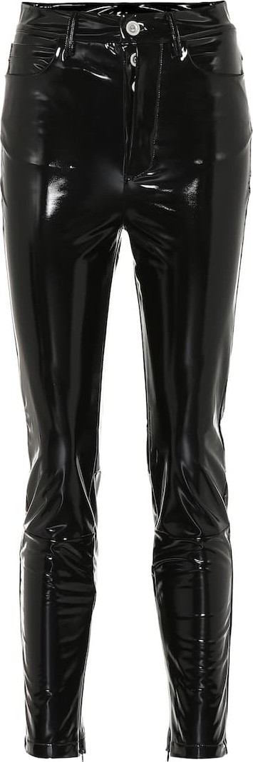 Unravel High-rise vinyl skinny jeans