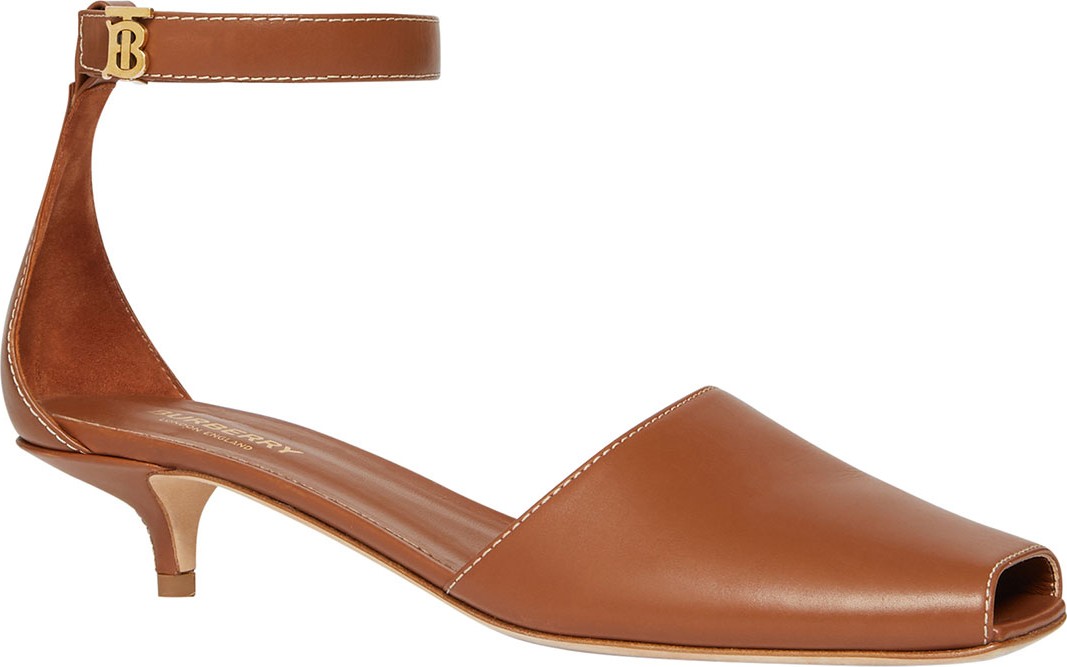 Burberry London England Stadling Kitten-Heel Sandals