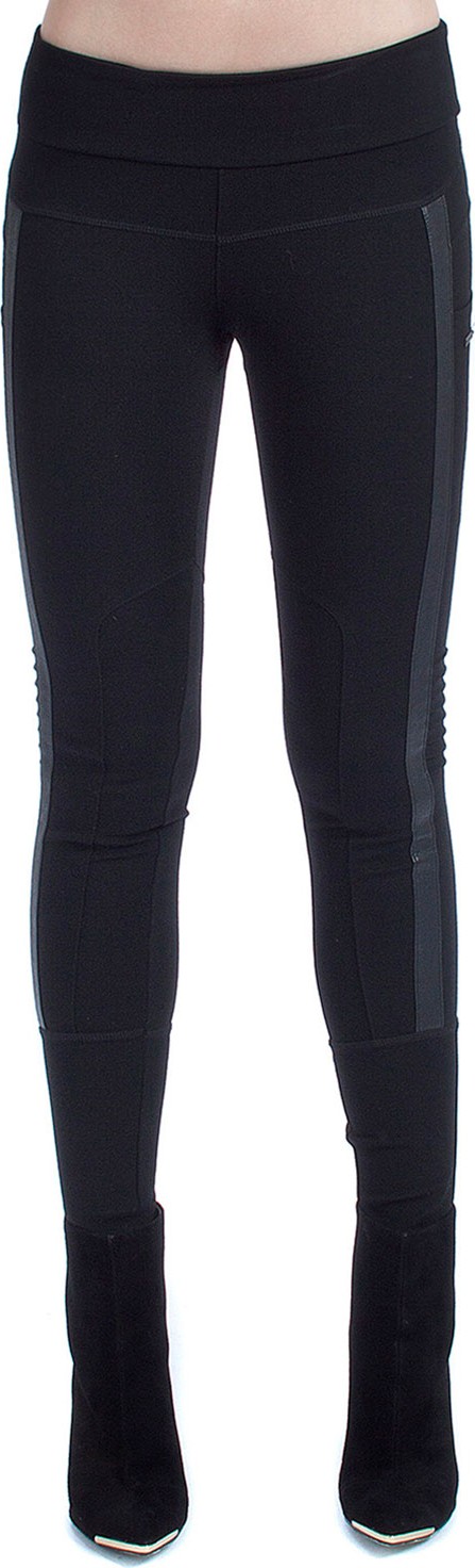 Blanc Noir Paneled Mesh Moto Leggings