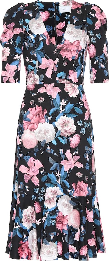 Erdem Ottavia floral ponte jersey dress