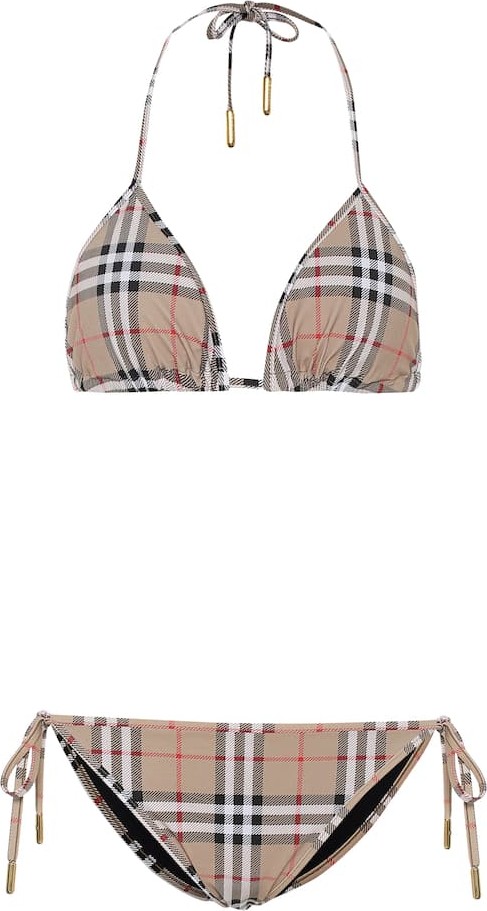 Burberry London England Vintage Check triangle bikini