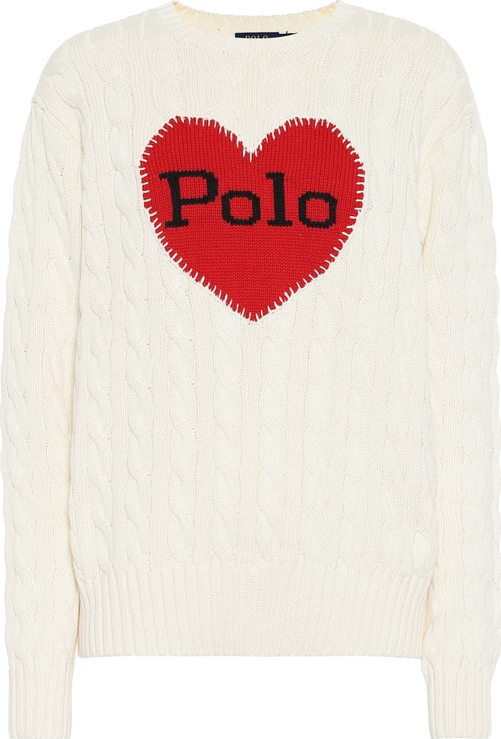 Polo Ralph Lauren Cable-knit intarsia cotton sweater