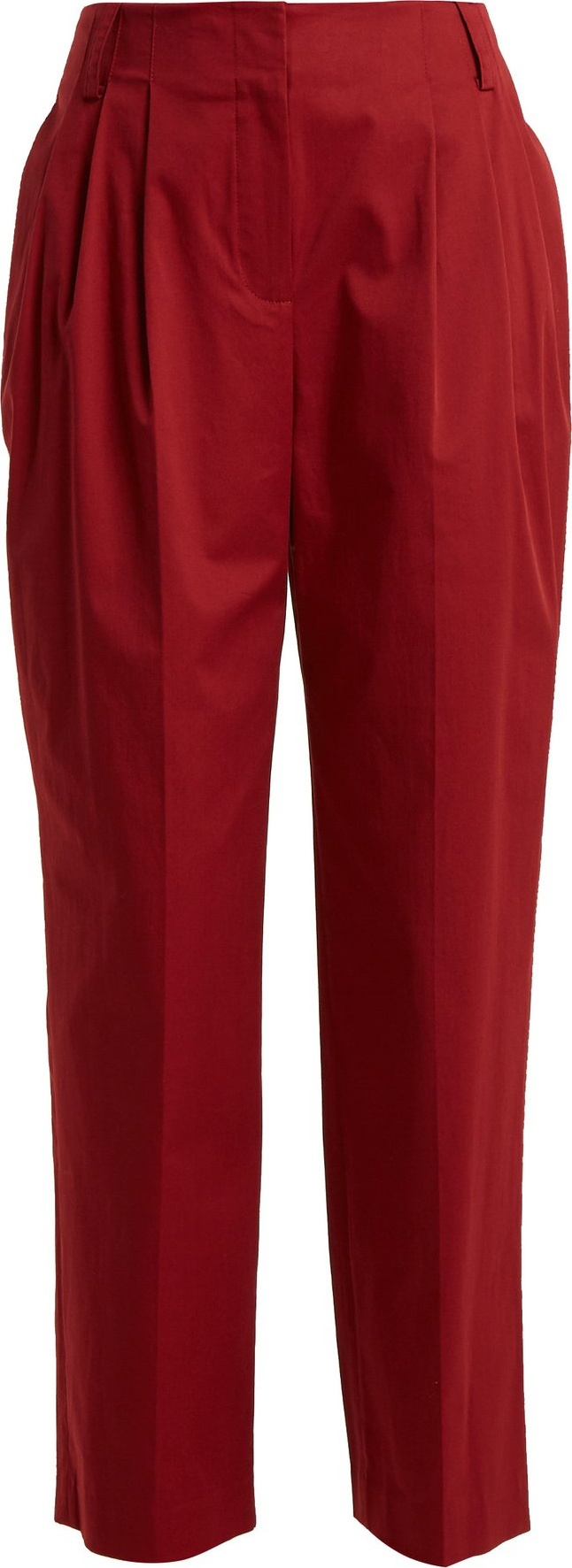 DIANE von FURSTENBERG Pleated stretch-cotton trousers