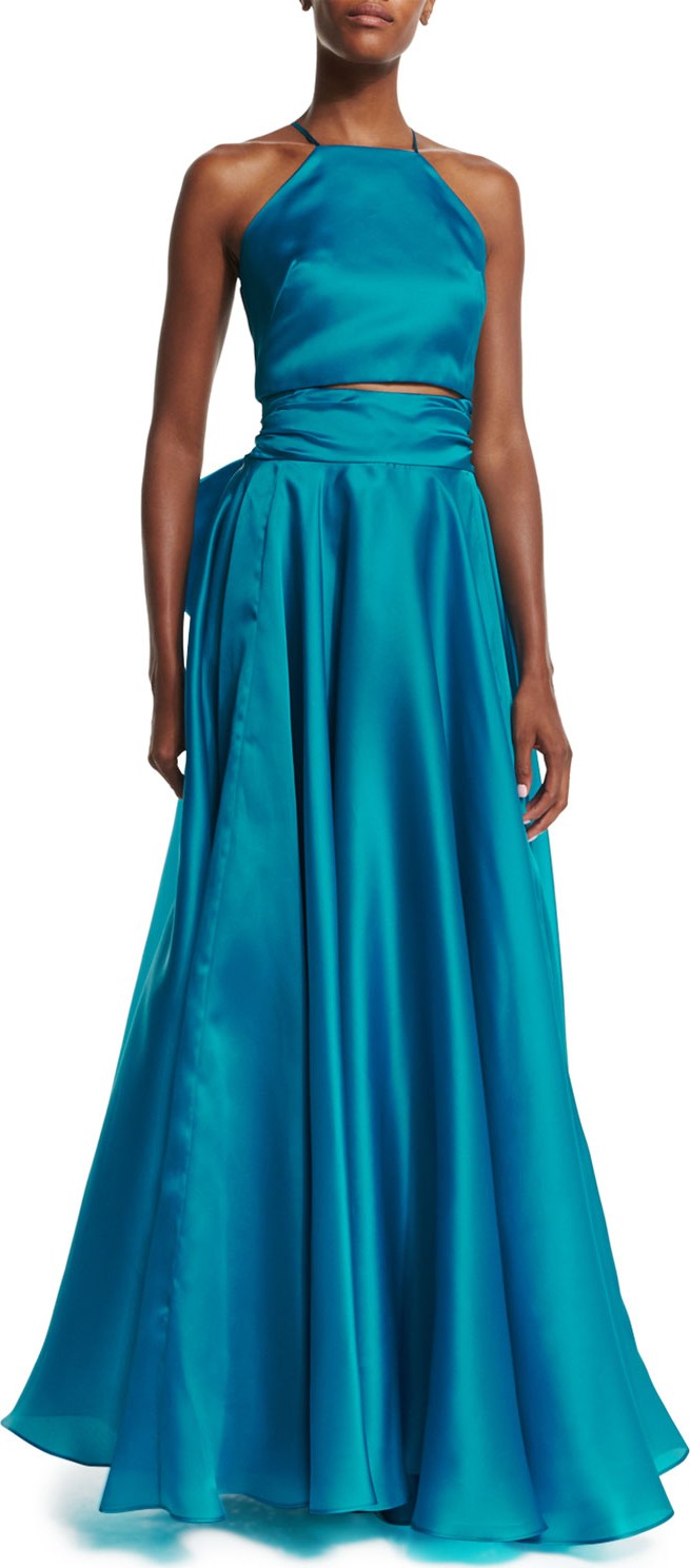 MILLY Sleeveless Crisscross-Back Crop Top