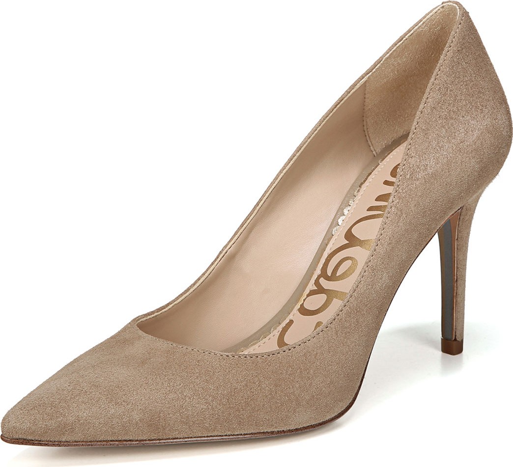 Sam Edelman Margie Suede Pointed-Toe Pumps, Gray