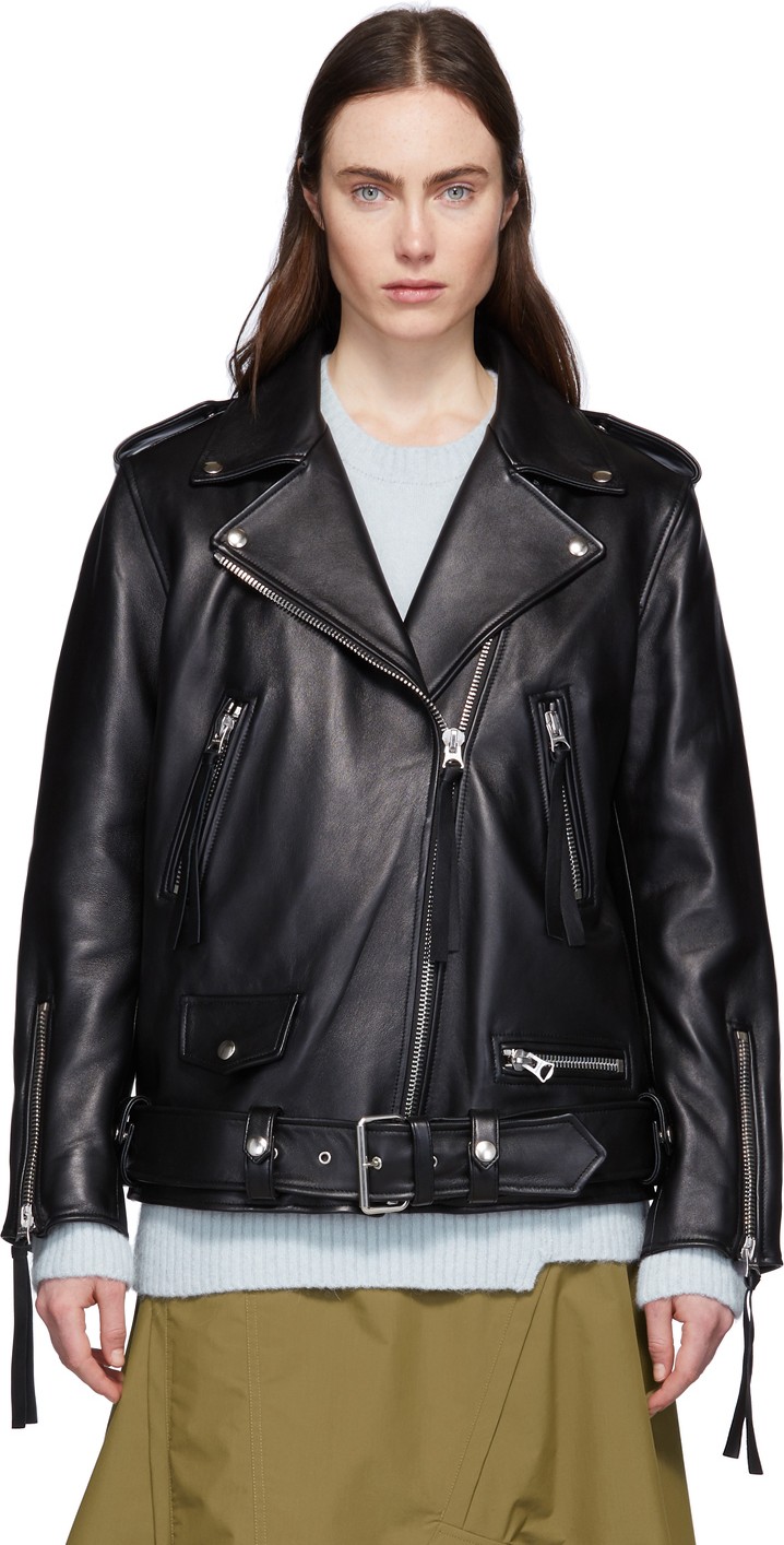 Acne Studios Black Leather New Myrtle Jacket