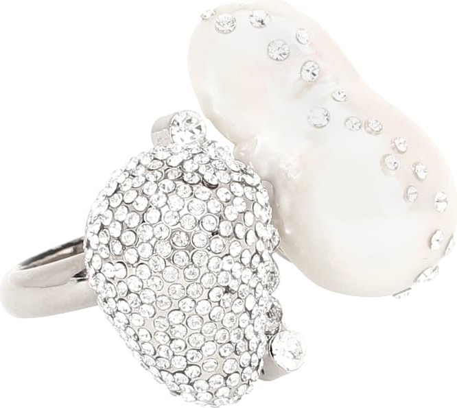 Givenchy Crystal and pearl ring