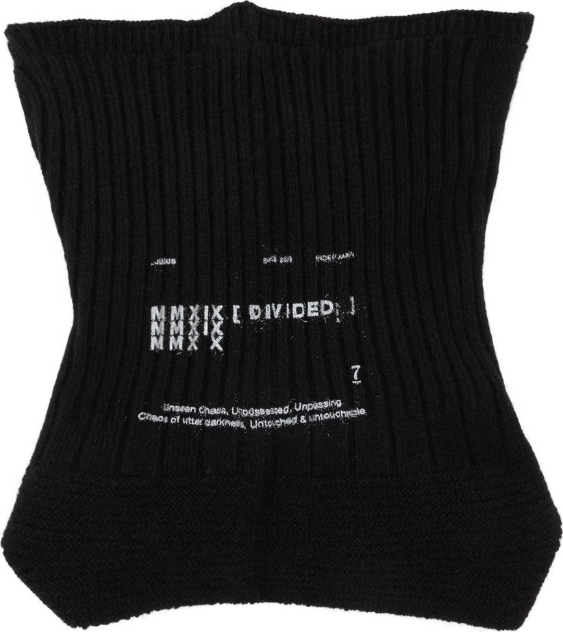 Julius Black Straight Yarn Neck Warmer