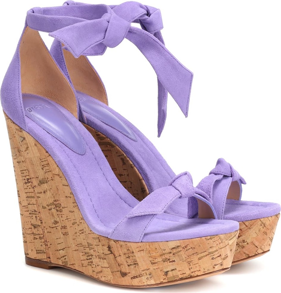 Alexandre Birman Clarita 120 suede wedge sandals