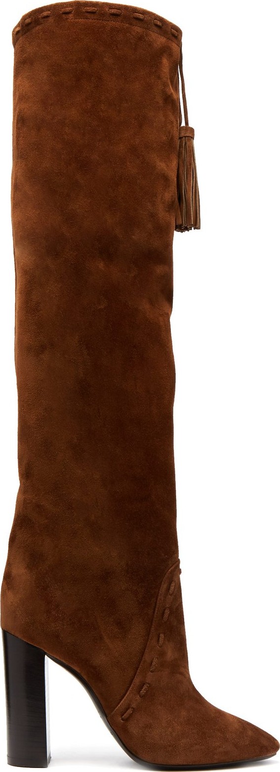 Saint Laurent Meurice tassel-tie suede boots