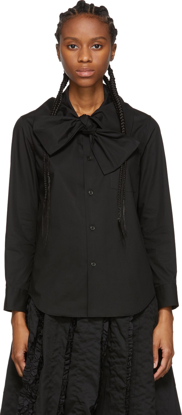 Tricot Comme des Garçons Black Bow Collar Shirt