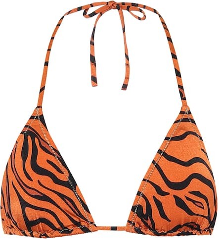 Reina Olga Love tiger-print bikini top