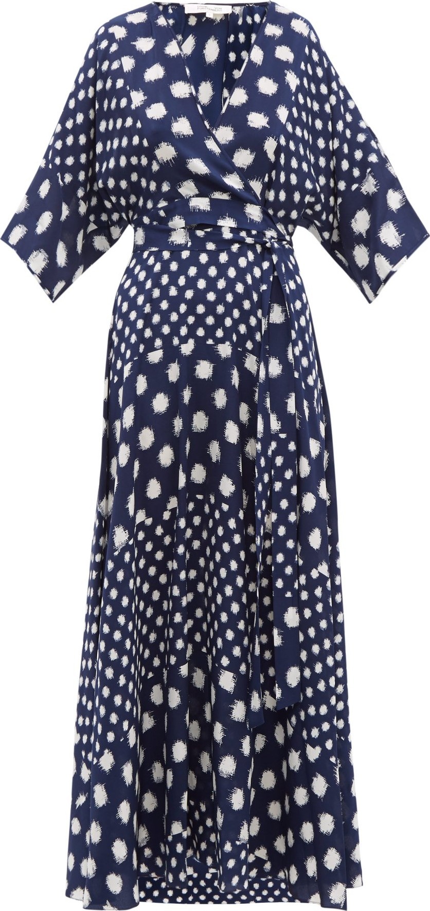 DIANE von FURSTENBERG Eloise spot-print wrap silk dress