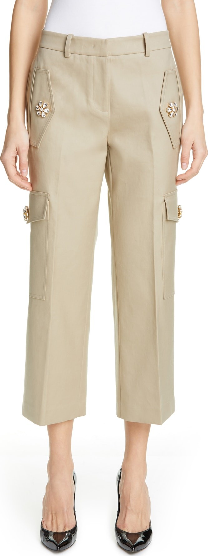 Michael Kors Embellished Crop Cargo Pants