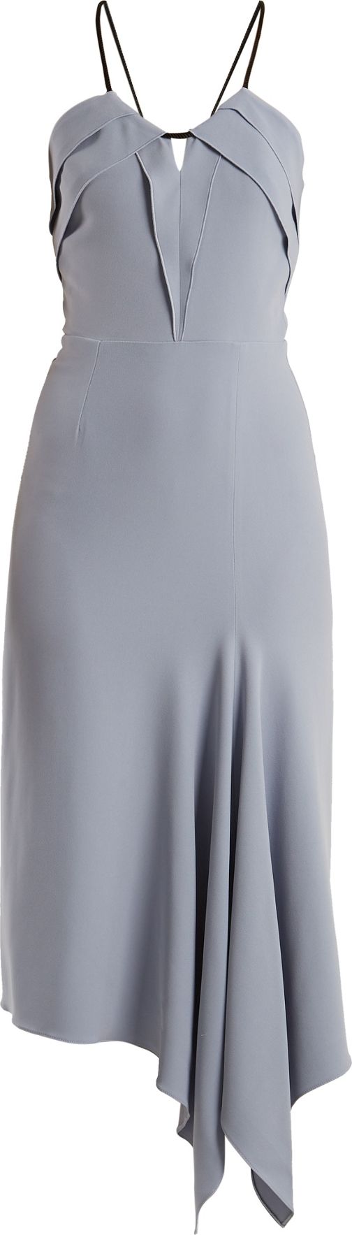Roland Mouret Fazeley V-neck sleeveless crepe midi dress