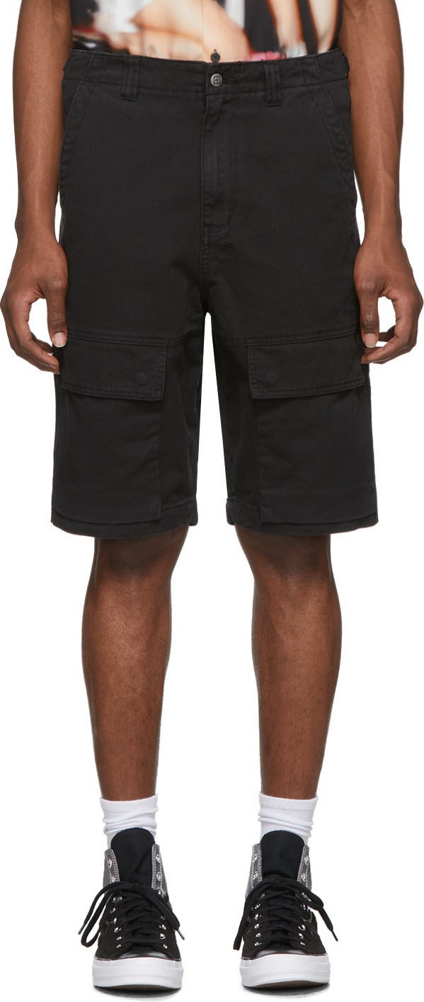 Ksubi Black Cargo Shorts