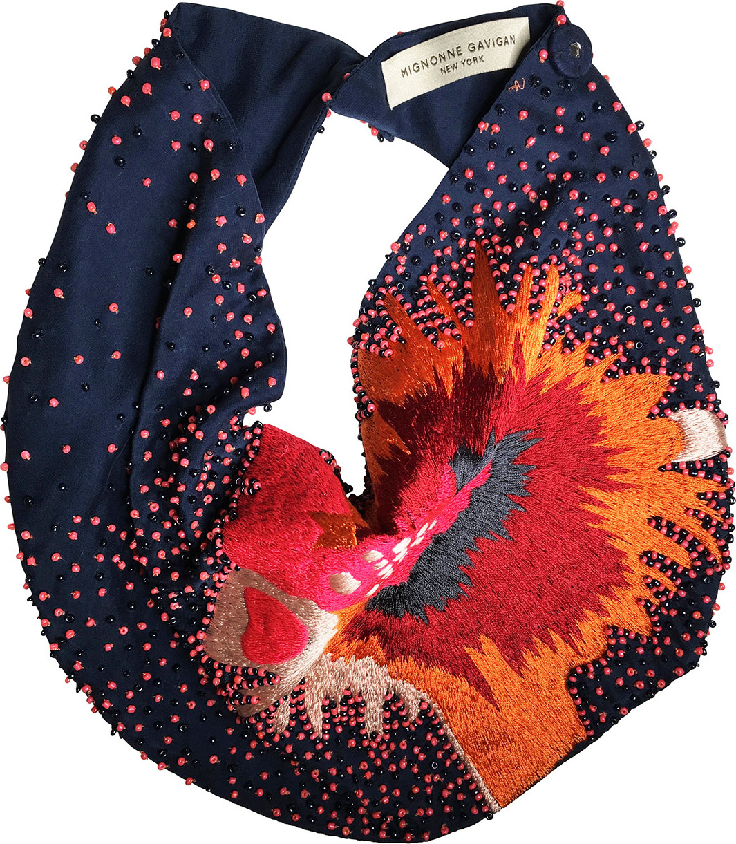 Mignonne Gavigan New York Georgia Embroidered Scarf Necklace