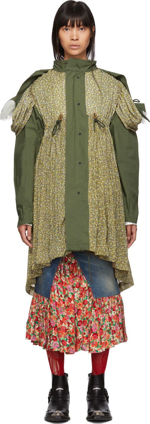 Junya Watanabe Reversible Green Flower Parka