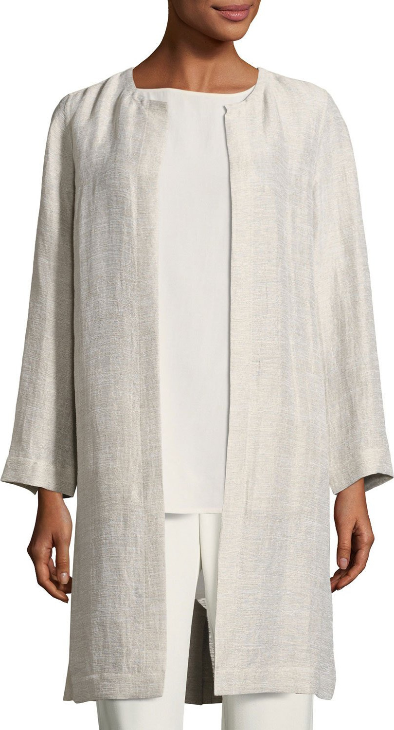 Eileen Fisher Organic Linen/Cotton Topper Jacket
