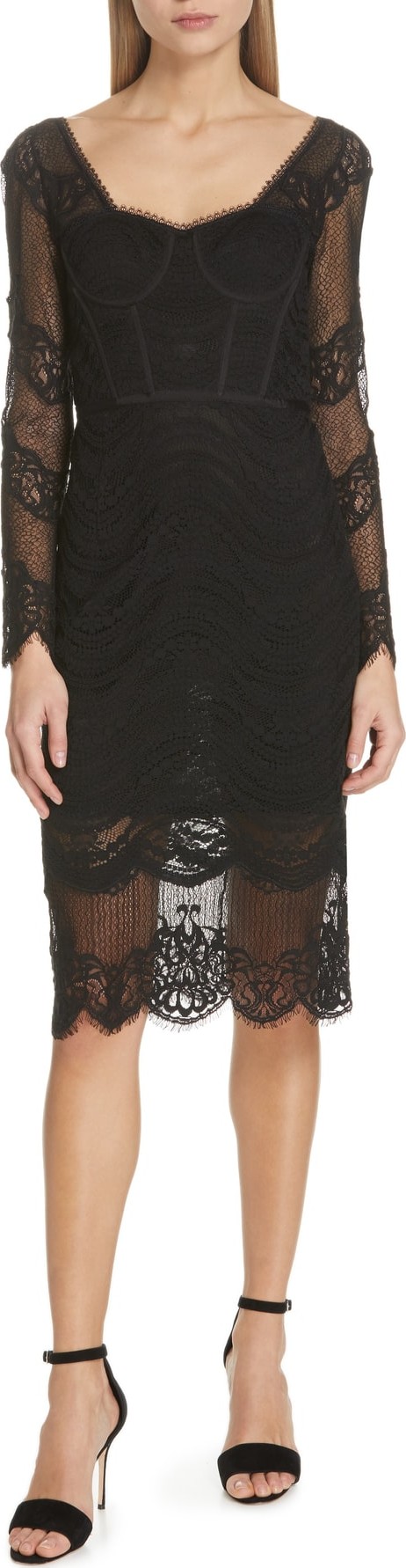 Jonathan Simkhai Lace Bustier Bodysuit Dress