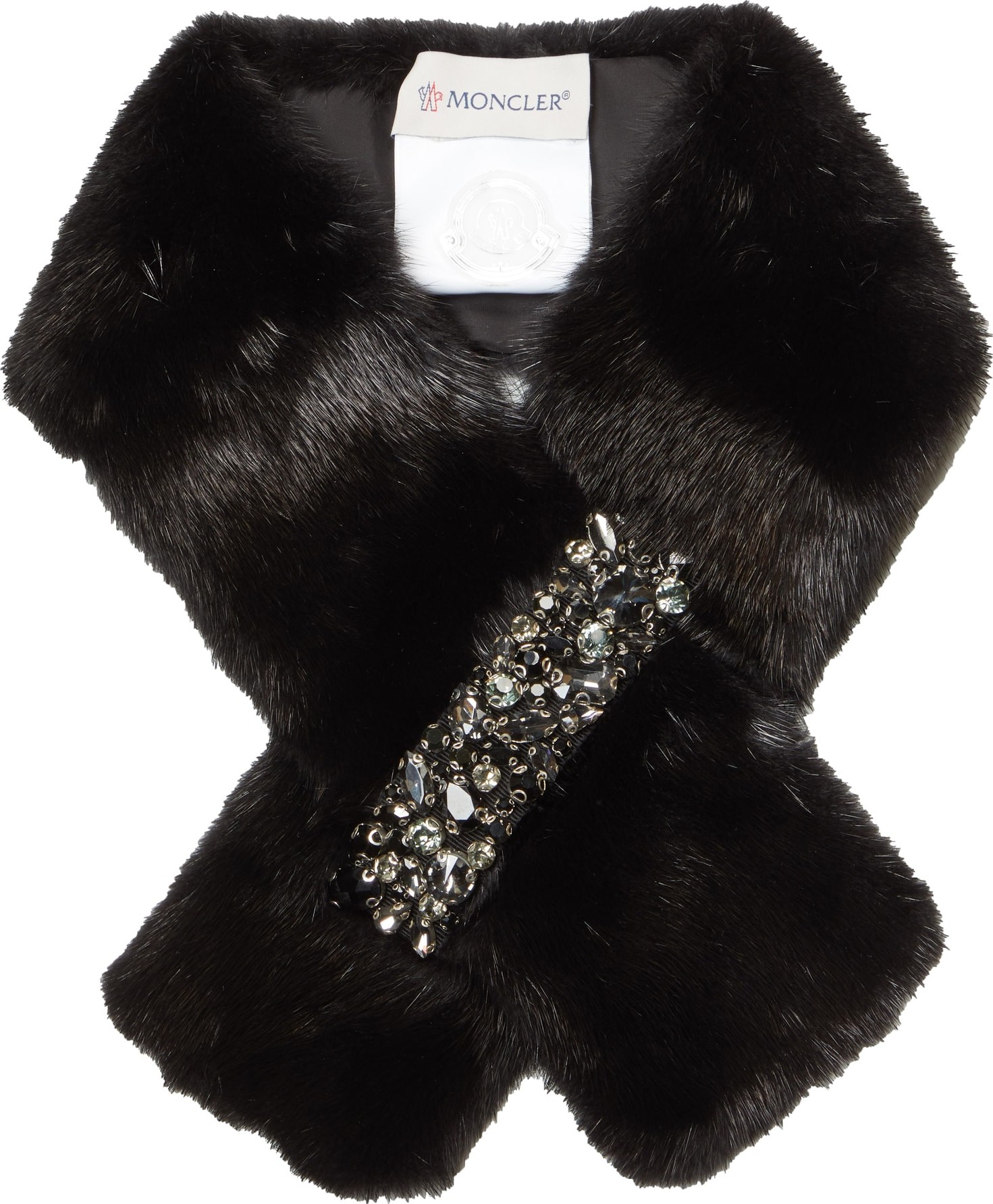 Moncler Crystal Embellished Genuine Mink Fur Scarf Moncler Crystal Embellished Genuine Mink Fur Scarf