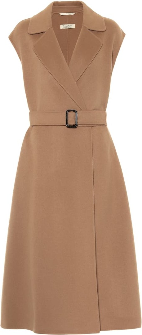Max Mara Delfina sleeveless virgin-wool coat