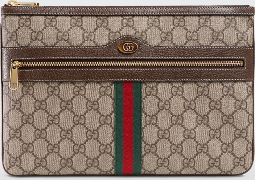 Gucci Ophidia Large GG Supreme Pouch Clutch Bag