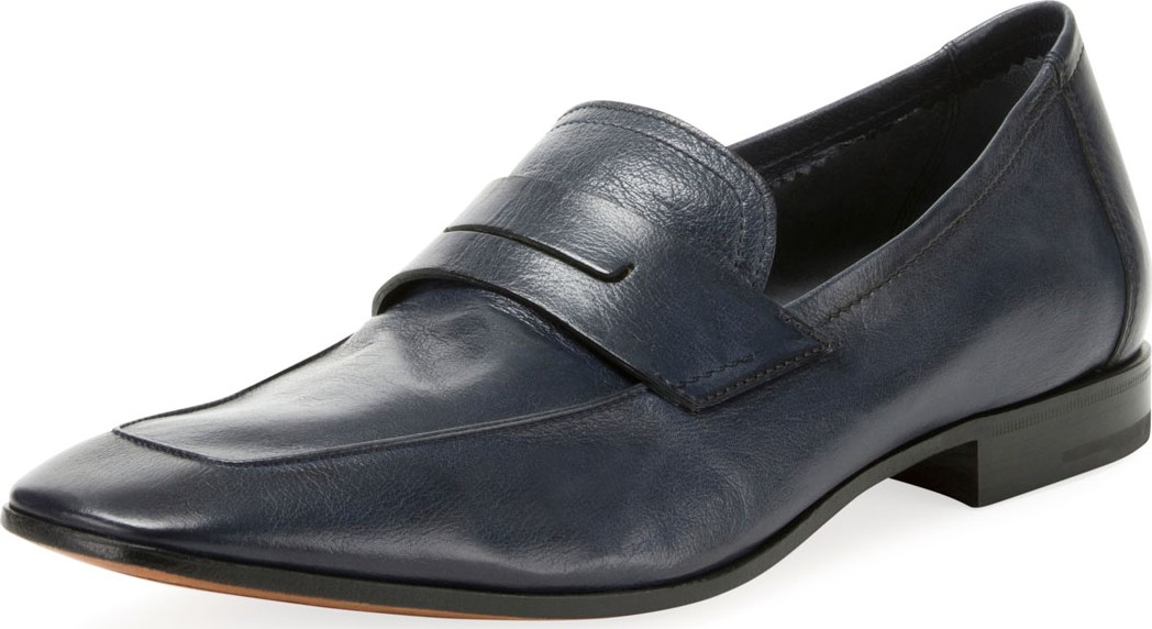 Berluti Men's Incrociato Leather Loafers