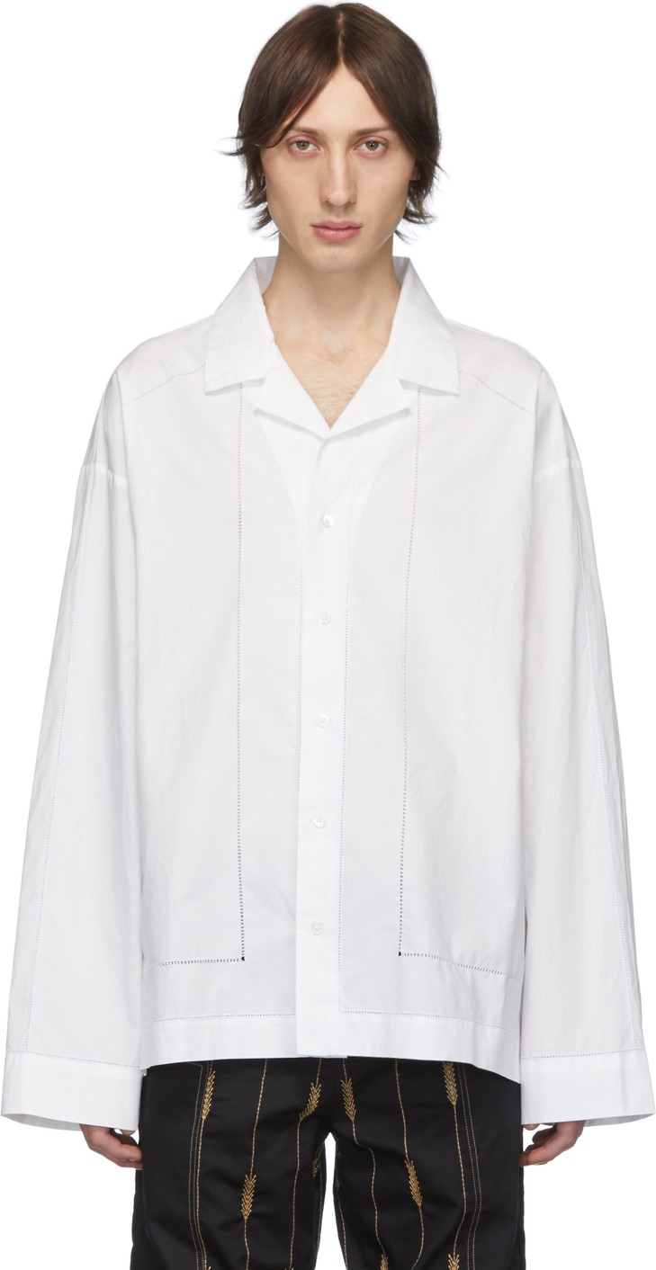 Jacquemus White 'La Chemise Drap' Shirt