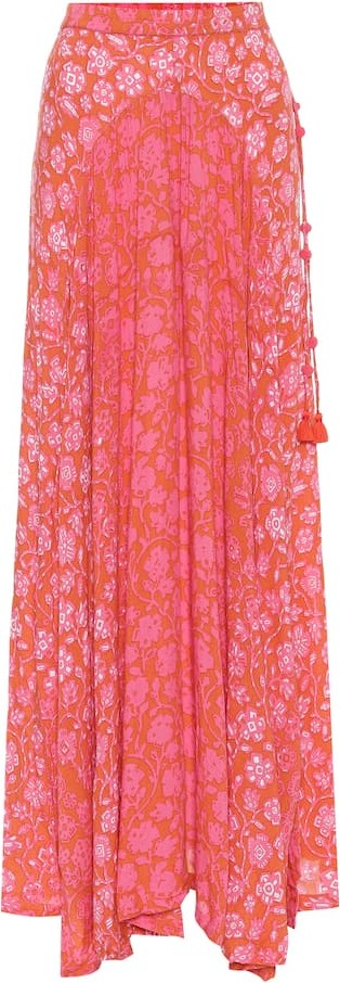 Poupette St Barth Ollie printed maxi skirt