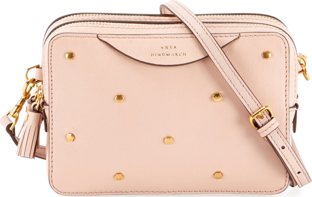 Anya Hindmarch Double Studded Crossbody Wallet, Pink