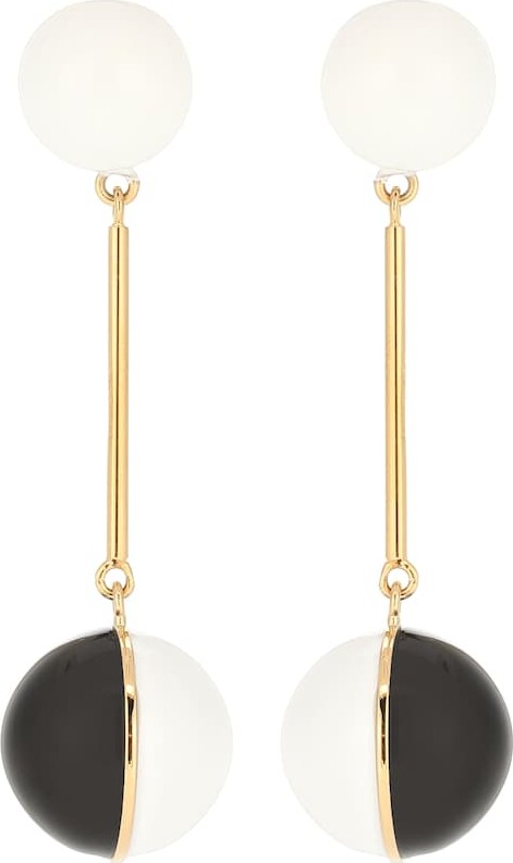 J.W.Anderson Enamel Mini Sphere drop earrings