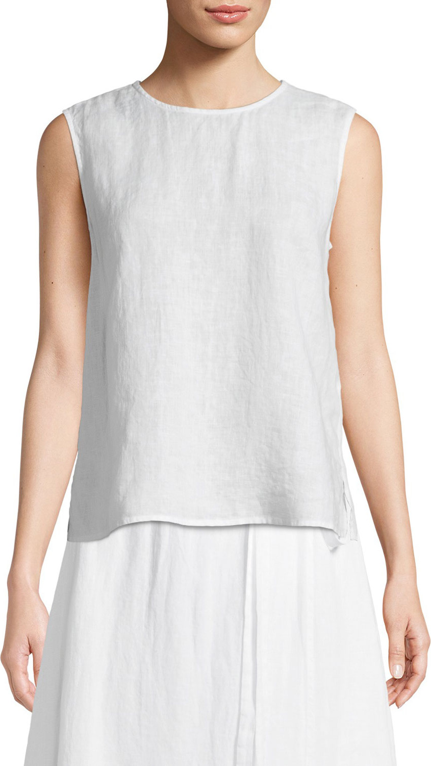 Eileen Fisher Round-Neck Linen Tank
