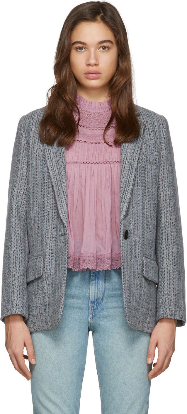 Isabel Marant Etoile Grey Wool Charly Blazer Isabel Marant Etoile Grey Wool Charly Blazer