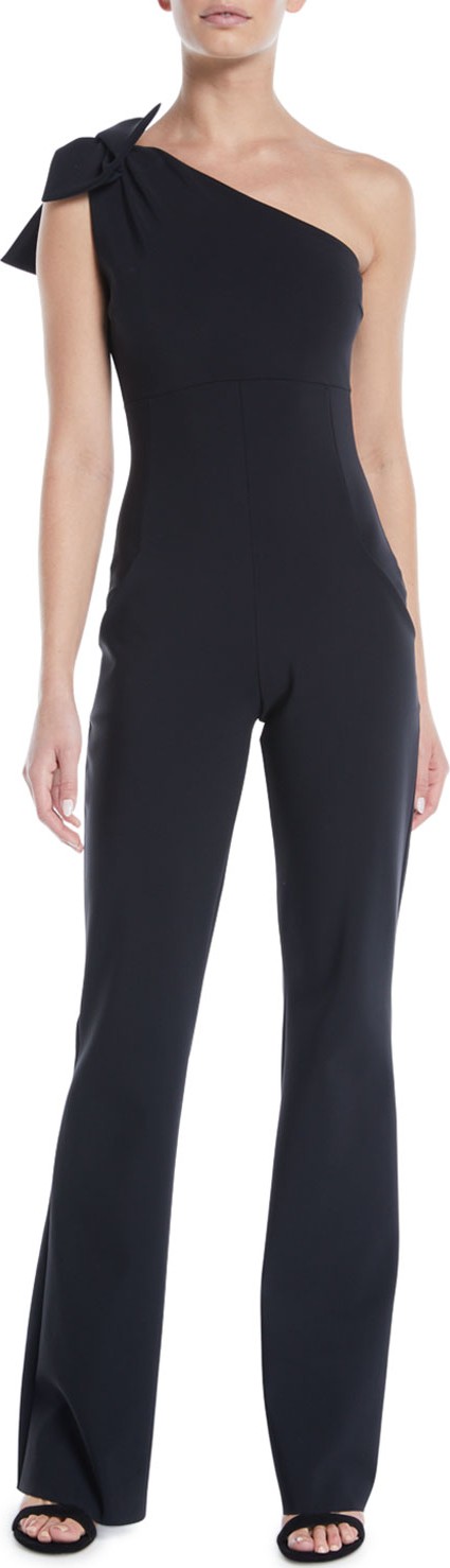 La Petite Robe di Chiara Boni Hannele 1-Shoulder Open-Back Jumpsuit