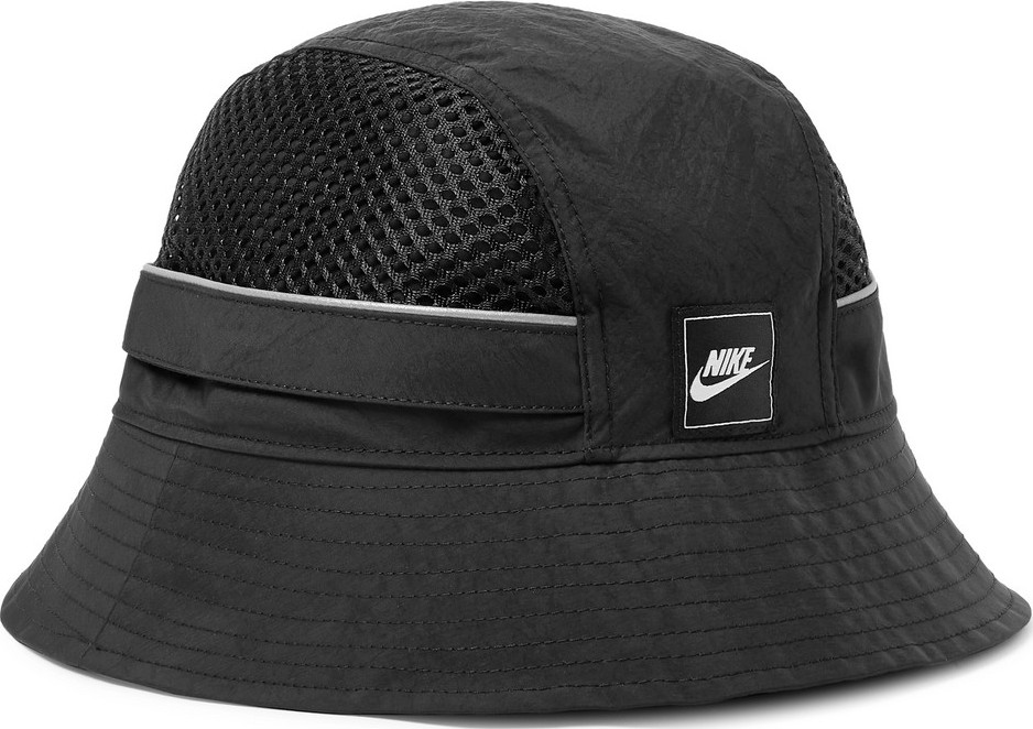 Nike Sportswear Logo-Appliquéd Nylon and Mesh Bucket Hat