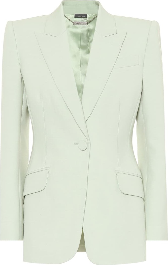 Alexander McQueen Wool and silk-blend blazer