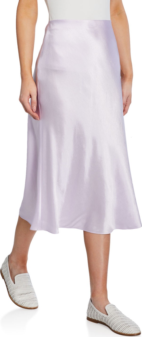 Vince Midi Satin Slip Skirt