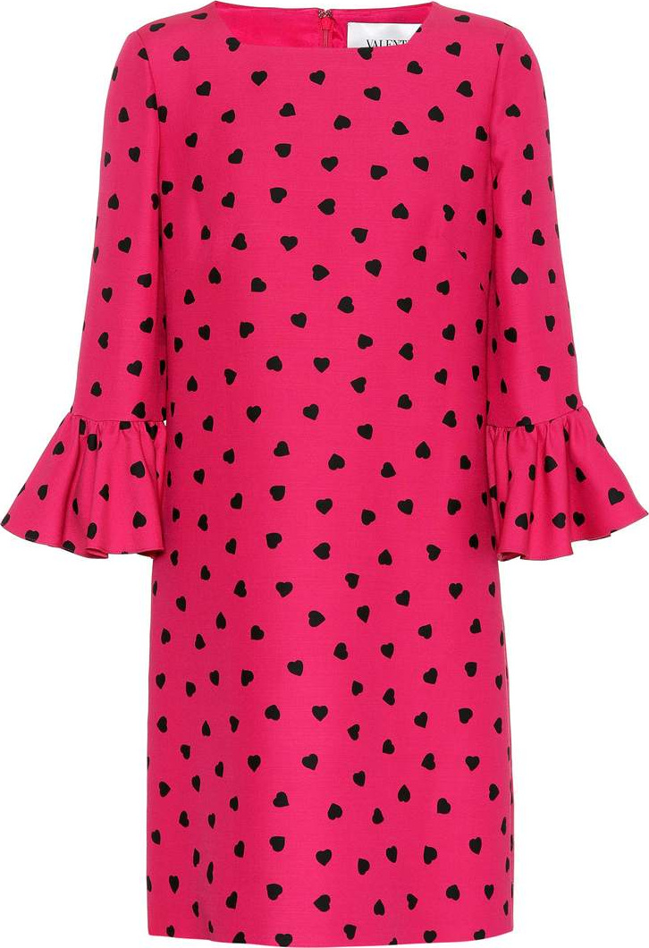 Valentino Printed silk and wool dress