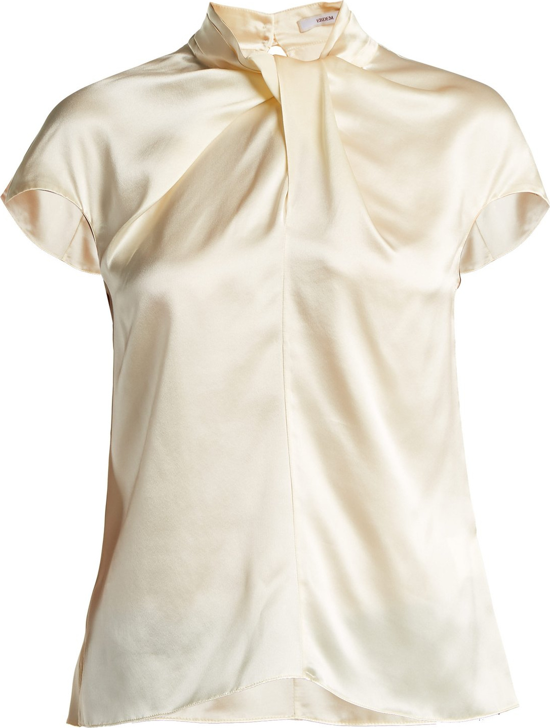 Erdem Fianna cap-sleeved silk blouse