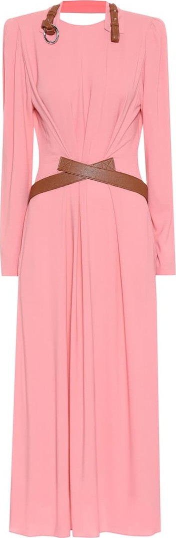 Stella McCartney Faux leather-trimmed maxi dress