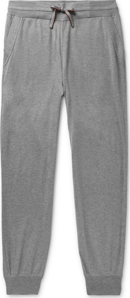 Loro Piana Portland Tapered Mélange Cashmere and Silk-Blend Sweatpants