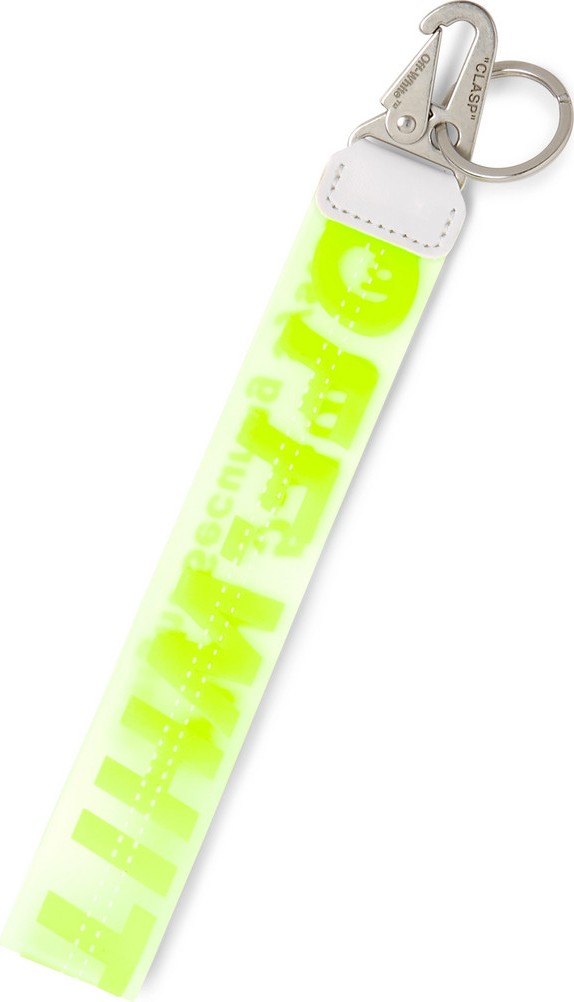 Off White Logo-Print PVC Key Fob